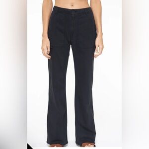 Pistola Sasha Cargo Pants Faded Out Black Size 30 Wide Leg High Waist Utility